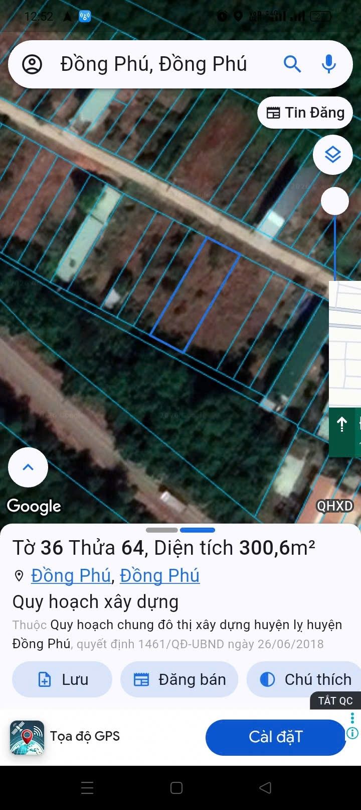 Đất nền Tân Phước, Đồng Phú 300m² giá 1.2 tỷ - Cơ hội đầu tư sinh lời!