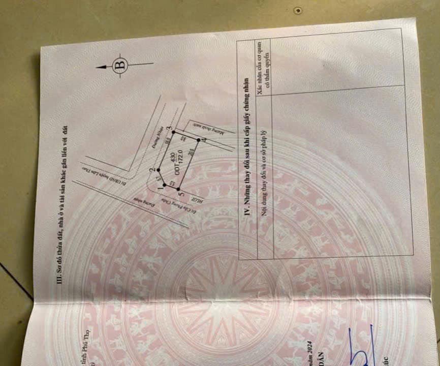 Đất nền 2 mặt tiền Nhà Vác, Lâm Thao 172m² - Vị trí đẹp, đầu tư sinh lời!