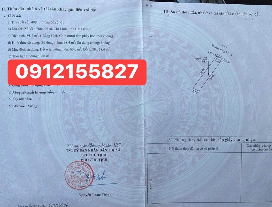 Nhà mặt phố Hoà Bình, Chí Linh 98m² giá thỏa thuận - Kinh doanh sầm uất!