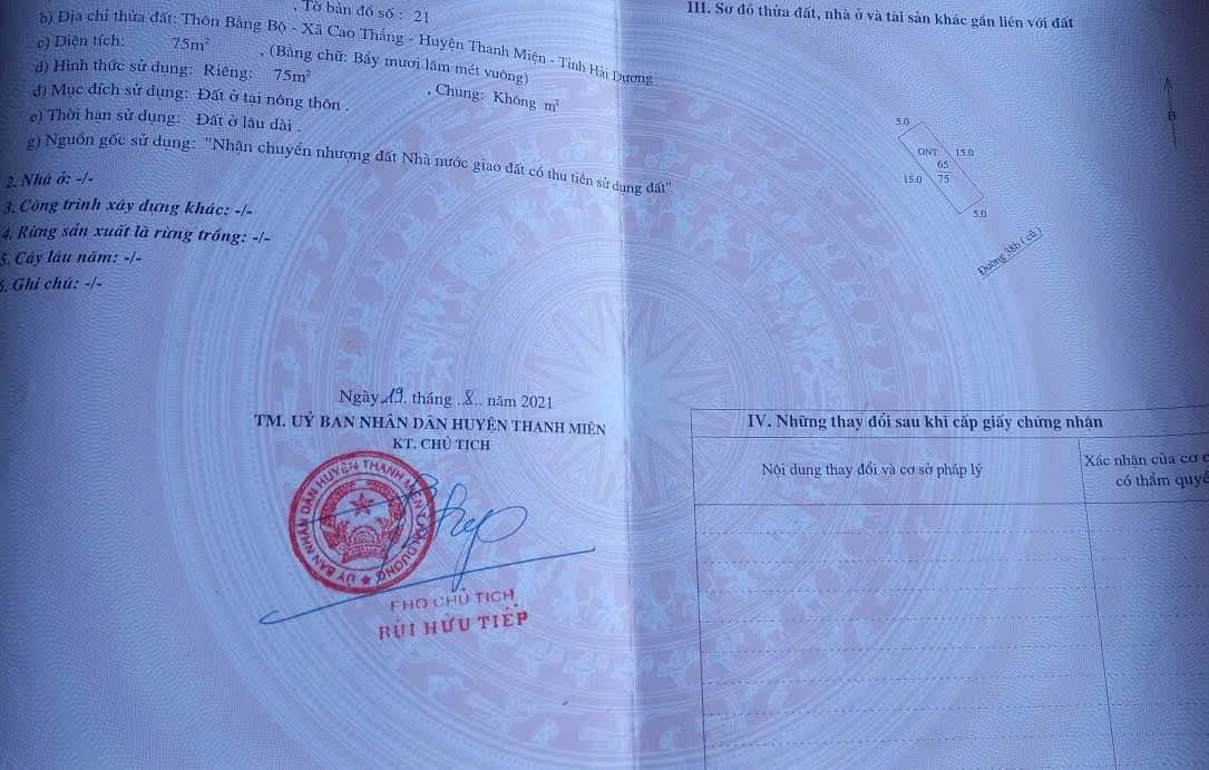 Đất nền mặt đường apphan 38 cũ tại Thôn Bằng Bộ - 75m² giá chỉ 1.8 tỷ - Cơ hội đầu tư sinh lời!