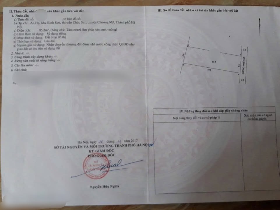 Đất nền Hàng FO Ao Họ - TDP Bình Sơn 85,8m² - Giá thỏa thuận, gần chợ