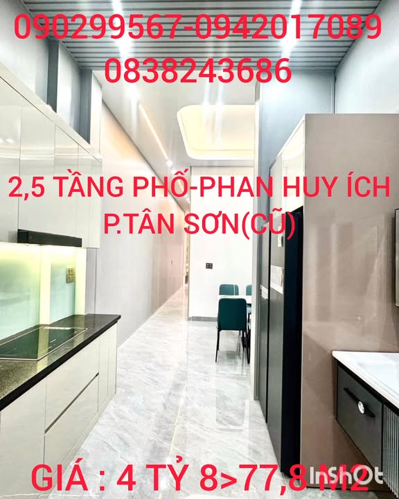 Bán nhà 2,5 tầng Phan Huy Ích, Tân Dân, 77m² - Sổ đỏ chính chủ!