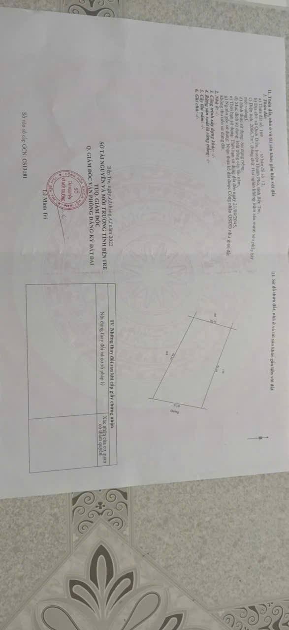 Đất Farm 1000m² tại Quới Điền, Thạnh Phú - Chỉ 950 triệu - Cơ hội đầu tư tuyệt vời!