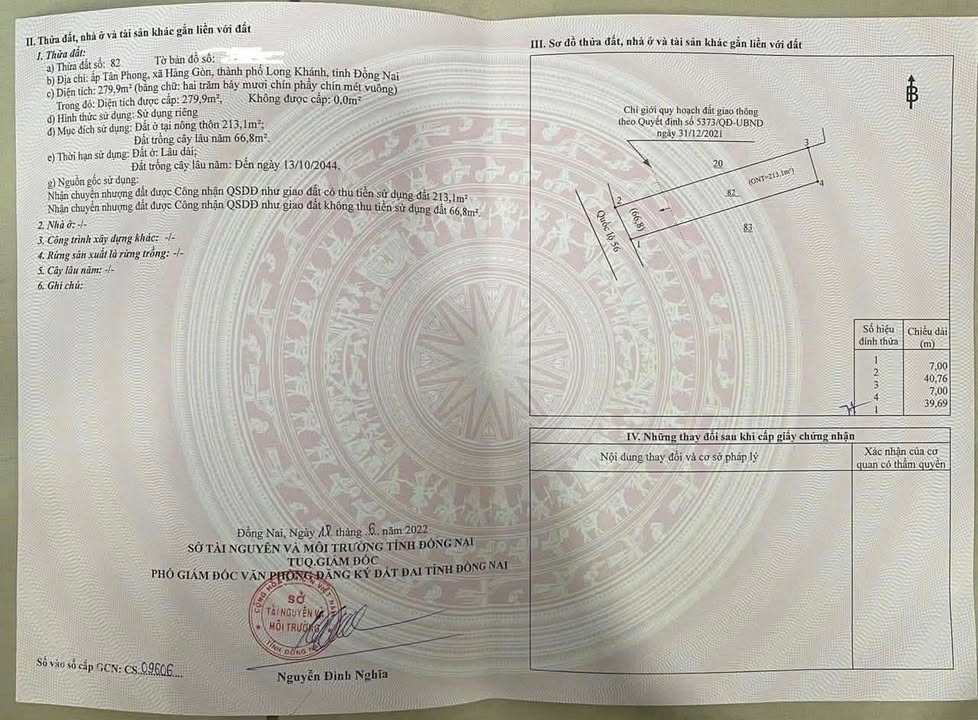 Đất thổ cư Quốc lộ 56, Hàng Gòn, 280m² - Cơ hội đầu tư hấp dẫn!