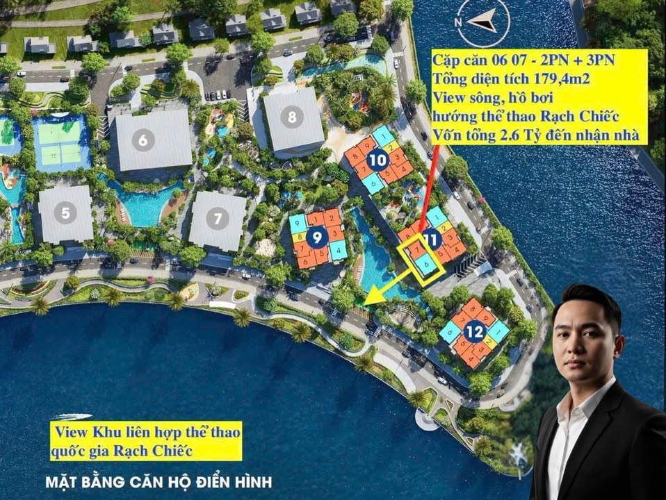 Căn hộ Tháp 11 Quận 1 179m² giá 2.6 tỷ - View sông tuyệt đẹp!