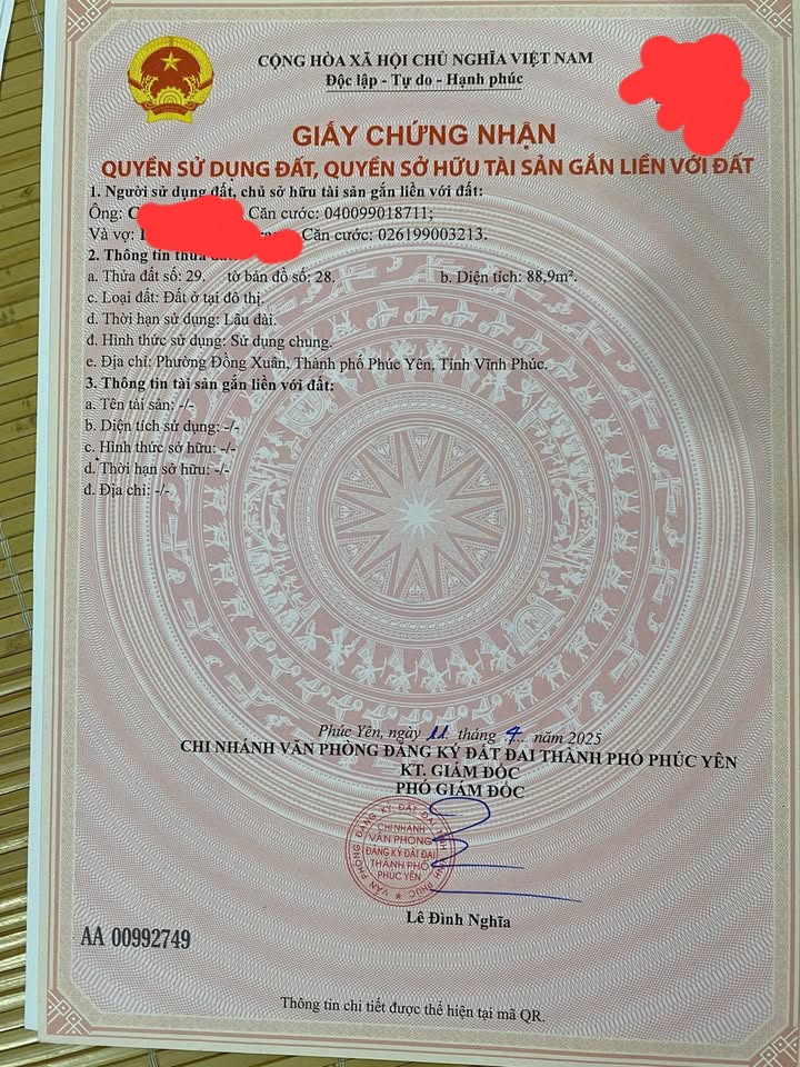 Đất nền khu 113 Xuân Hoà 88m² giá 2 tỷ - Cơ hội đầu tư tuyệt vời!