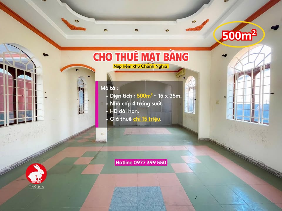 Cho thuê mặt bằng hẻm Chánh Nghĩa 500m² giá 15 triệu - Tiện lợi cho kinh doanh!