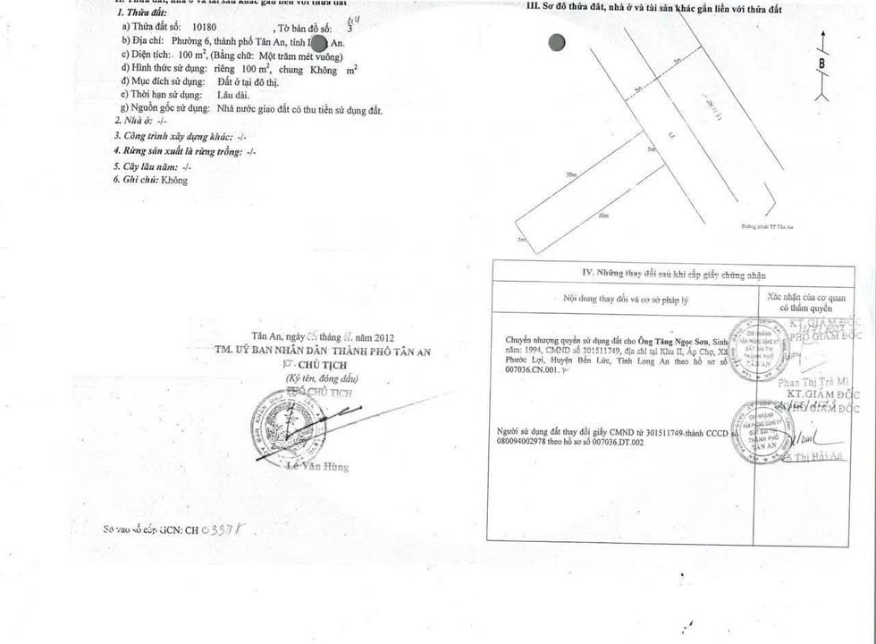 Đất nền KDC P.6 TP. Tân An 100m² giá 3 tỷ - Vị trí đẹp, an ninh tốt!