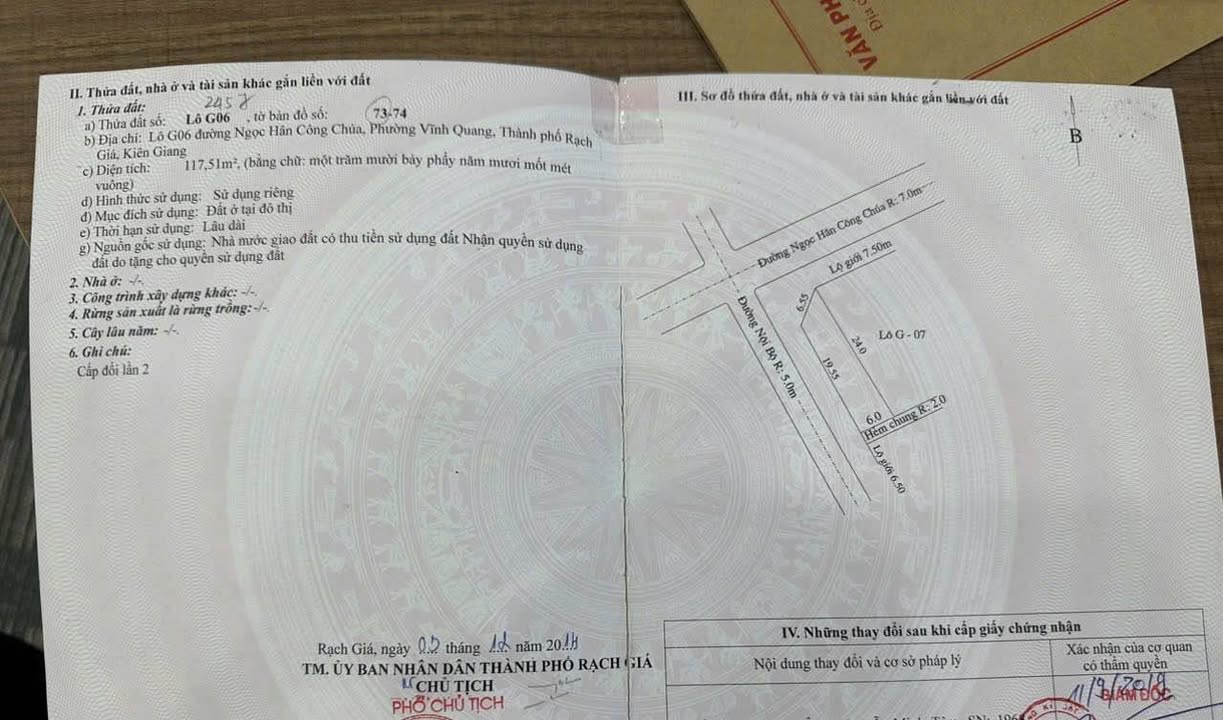 Đất nền góc 2 mặt tiền Ngọc Hân Công Chúa, Võ Cường, 144m² - Giá chỉ 2.4 tỷ thương lượng!