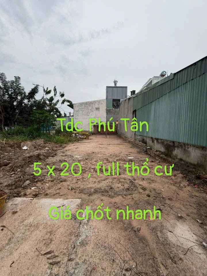Đất TĐC Phú Tân, Thủ Dầu Một, 100m² - Giá tốt, công chứng nhanh chóng!