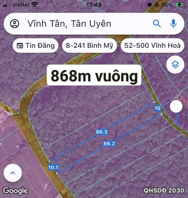 Đất 2 Mặt Tiền Tại Phường Tân Tạo, Quận Bình Tân - 860m², Giá 3.2 Tỷ - Bán Gấp Trước Tết!