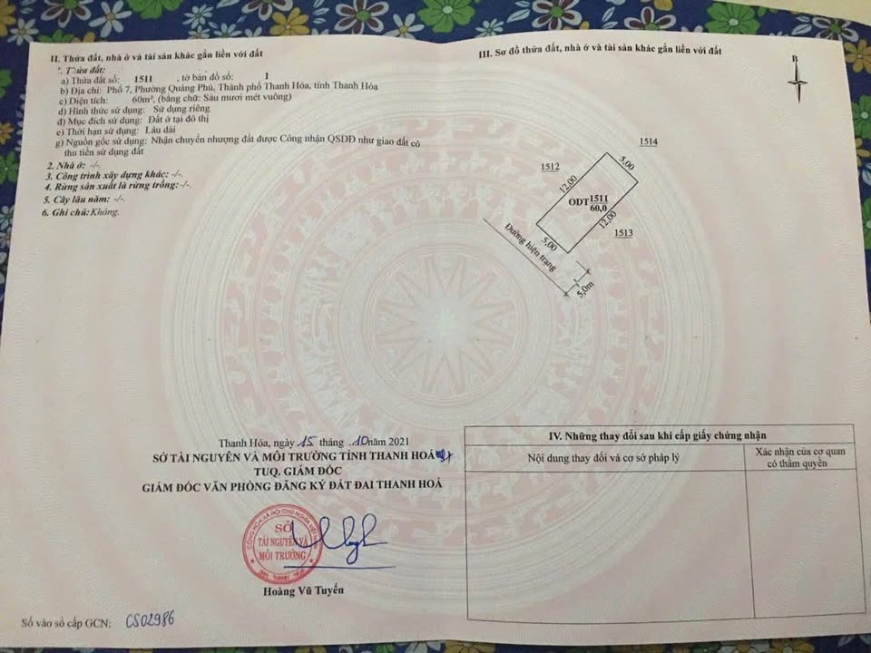 Đất nền Huyện Đông Sơn, Thanh Hóa 60m² giá 1.1 tỷ - Cơ hội đầu tư hấp dẫn!