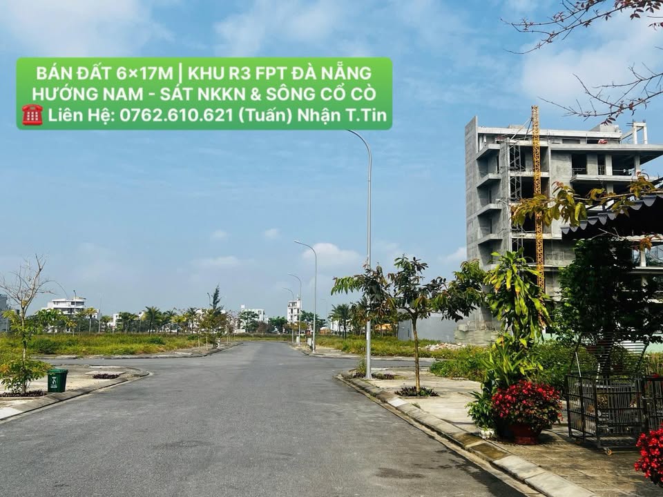 Đất nền FPT Đà Nẵng 102m² giá 6 tỷ - Sổ hồng lâu dài!