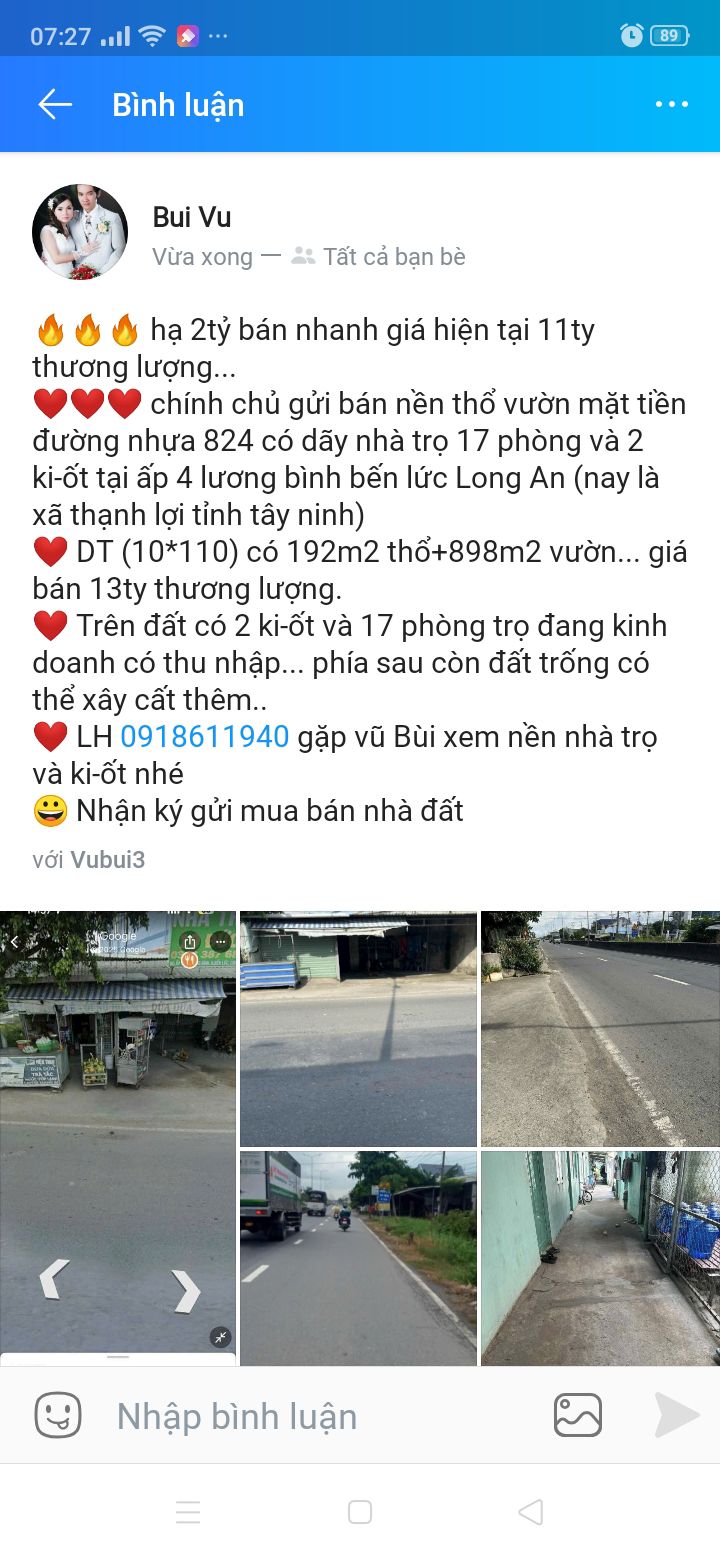 Đất thổ cư 1100m² mặt tiền đường nhựa 824, giá 11 tỷ - Sẵn sàng kinh doanh!