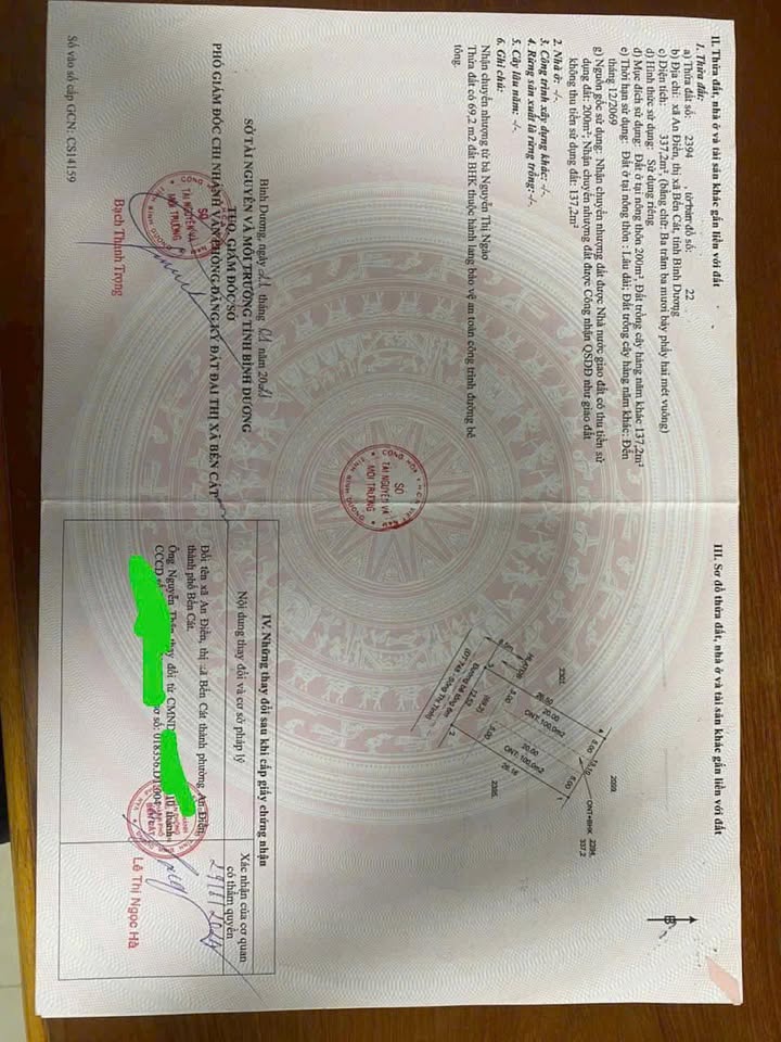 Đất nền Phường An Điền, Bến Cát 326m² giá 2.68 tỷ - Cơ hội đầu tư hiếm có!