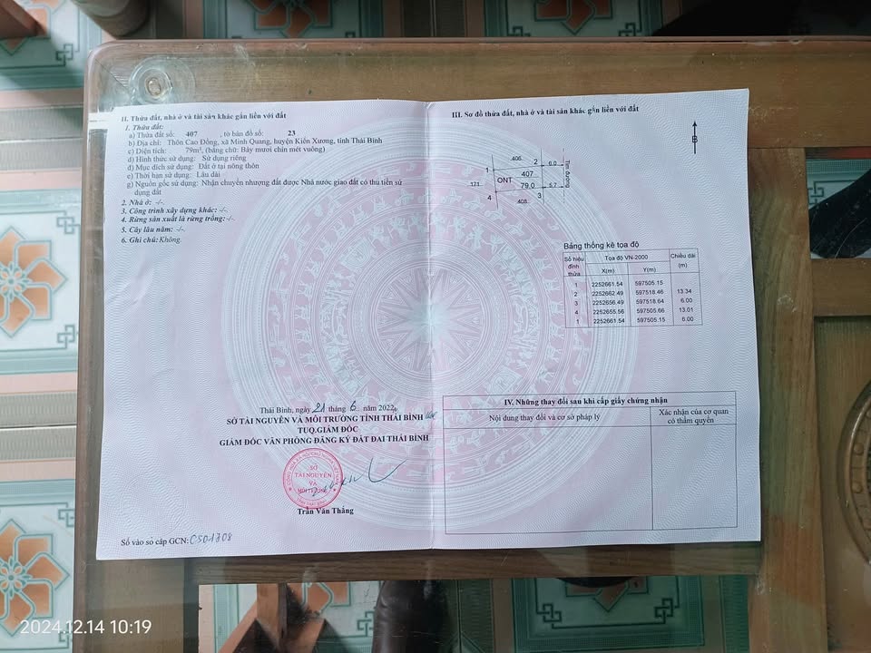 Đất nền Xã Minh Quang, Huyện Kiến Xương 80m² giá thỏa thuận - Cơ hội đầu tư hấp dẫn!