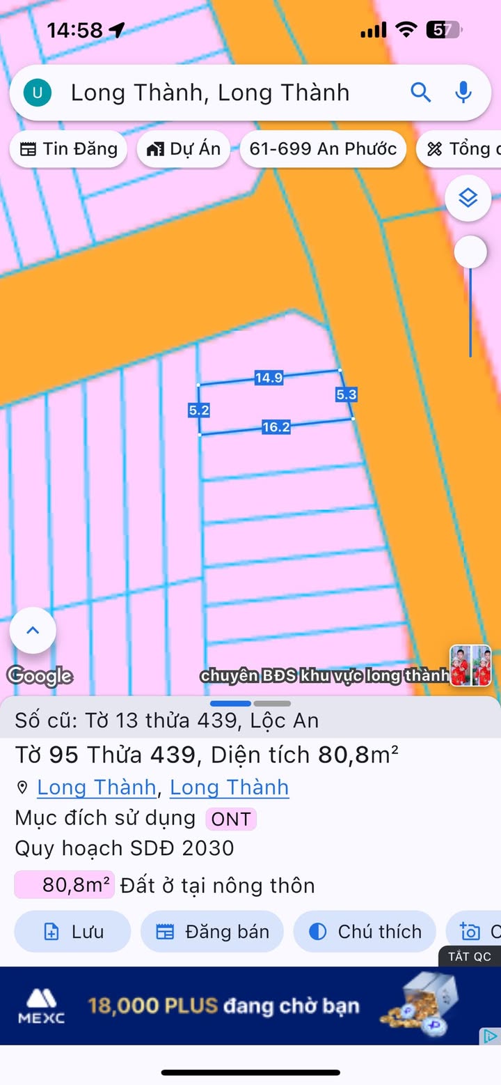 Lô đất đẹp 80.8m² tại Lộc An, Long Thành, Đồng Nai - Sổ hồng chính chủ