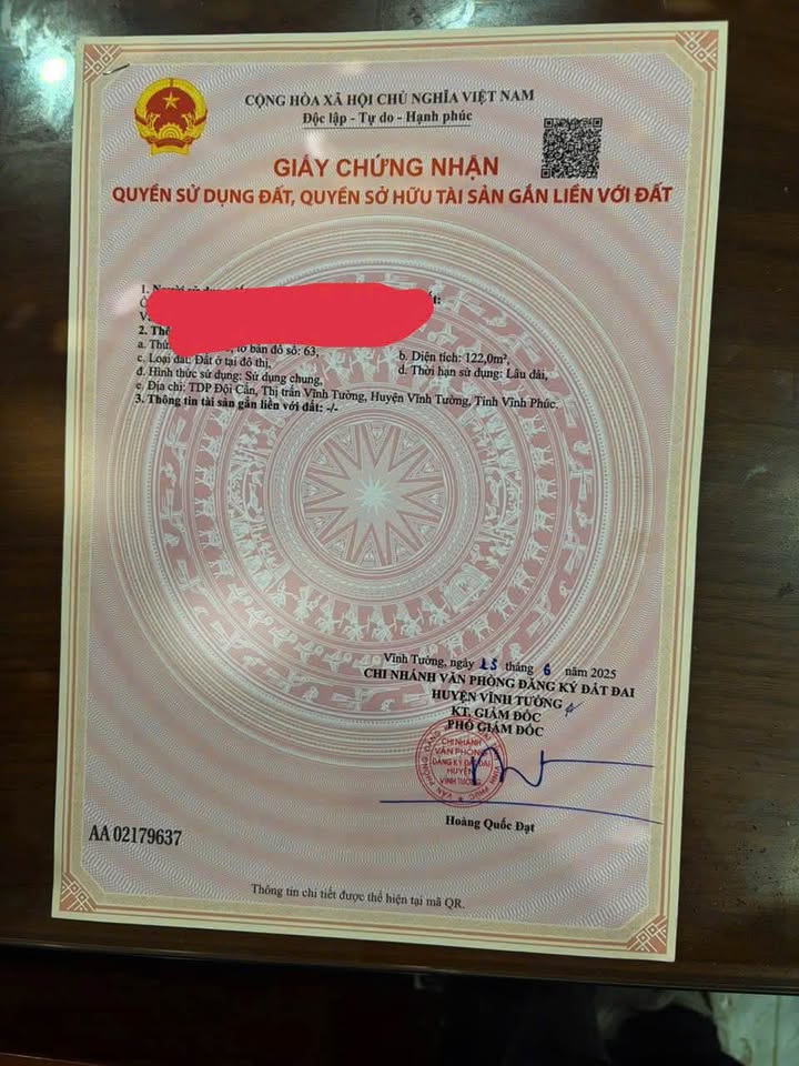 Đất nền xã Vĩnh Chân, Huyện Hạ Hoà, 122m² - Chính chủ bán gấp!