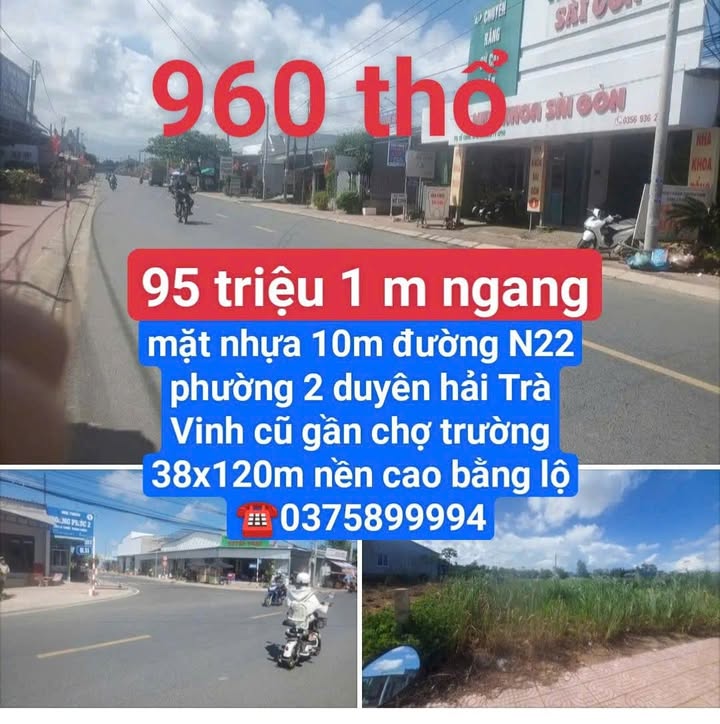 Đất thổ cư 4608m² tại Phường 2, Duyên Hải, Trà Vinh - Giá chỉ 3.648 tỷ!