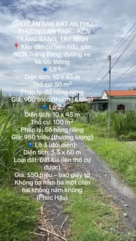 Đất nền An Phú - Phường An Tịnh - Giá chỉ 900 triệu - Đầu tư sinh lời ngay!