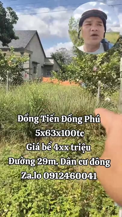 Đất nền Tân Phú Đồng Phú 315m² giá 400 triệu - Cơ hội đầu tư cực tốt!