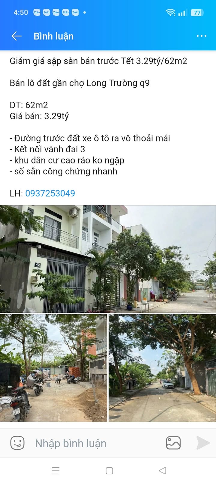 Đất nền Phường Long Trường 62m² giá 3.29 tỷ - Sổ đỏ chính chủ, đầu tư sinh lời!