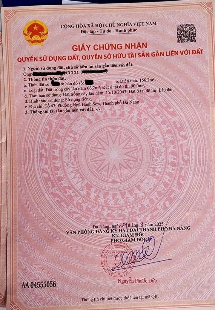 Lô đất KDC Hòa Quý Đà Nẵng 156,2m² giá chỉ 2,4 tỷ - Đầu tư thông minh!