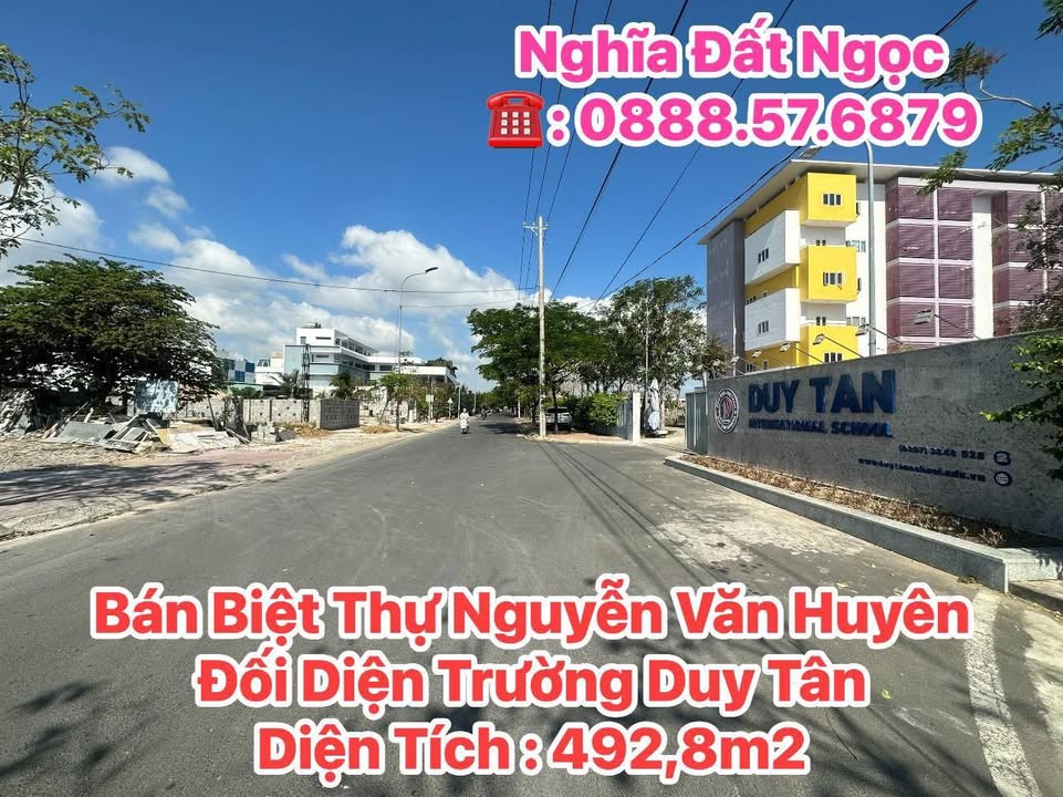 Lô Đất Biệt Thự Mặt Tiền Nguyễn Văn Huyên Phường 5, Tuy Hoà 493m² giá 14 tỷ - Vị trí đắc địa gần biển!