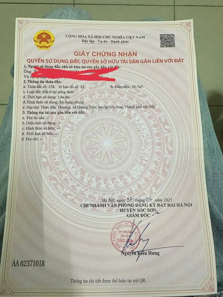 Đất nền Xã Quang Tiến 57m² giá tốt - Đường thông ô tô thuận tiện