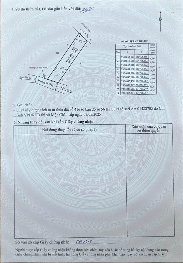 Đất nền thổ cư Mộc Châu 128m² giá 1.55 tỷ - Vị trí đẹp gần quốc lộ