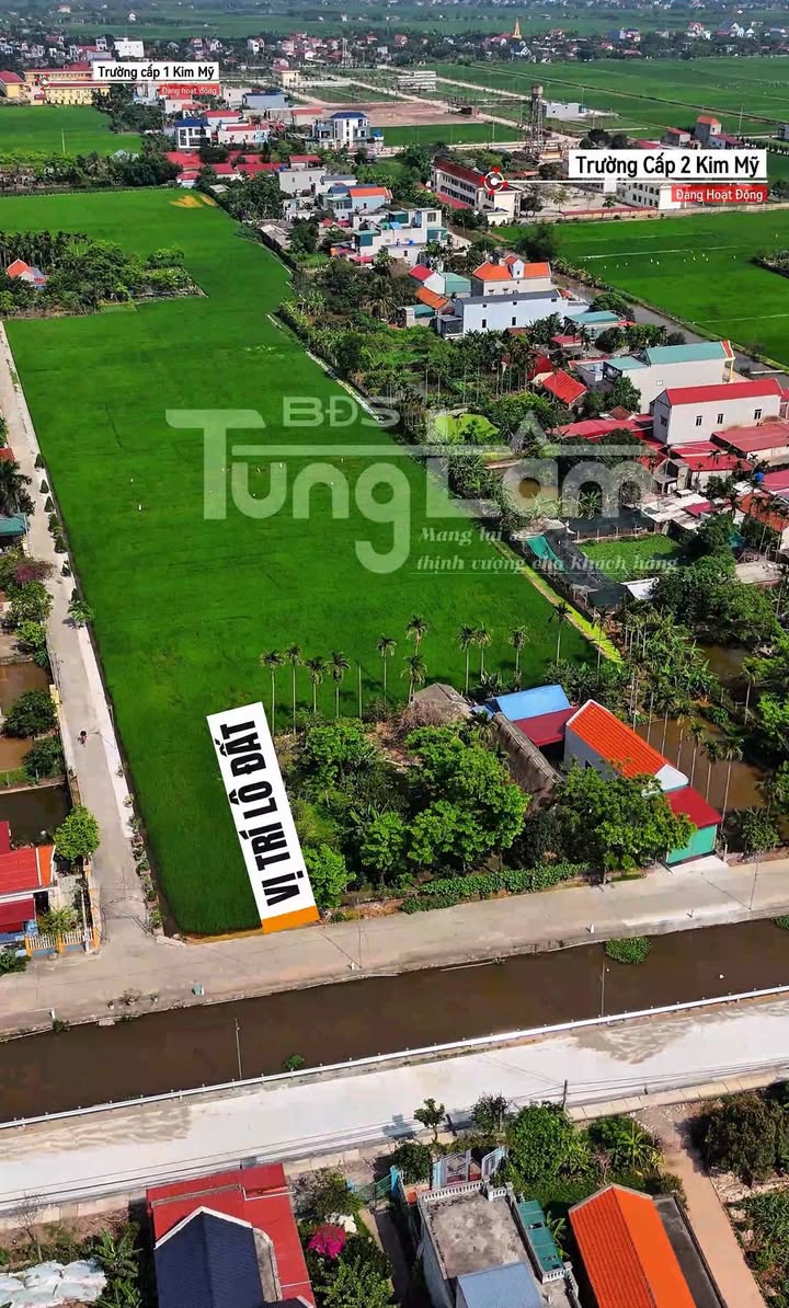 Đất thổ cư xóm Tân Văn, Kim Mỹ 162m² giá 7xx triệu - Mặt kênh thoáng mát lý tưởng!