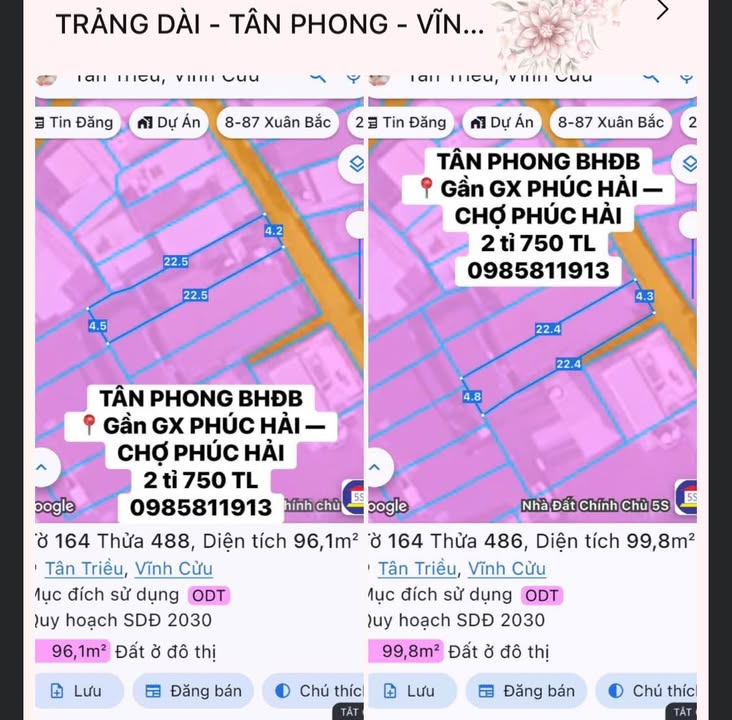 Lô đất liền kề khu Cư Xá Phúc Hải, Biên Hòa 97m² - Vị trí đẹp, pháp lý rõ ràng!