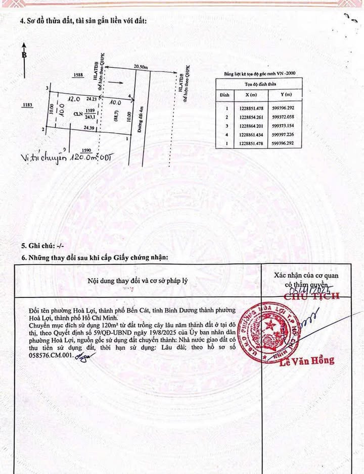 Đất thổ cư 2880m² tại Quận Bình Thạnh - Giá 1 tỷ, sổ đỏ chính chủ!