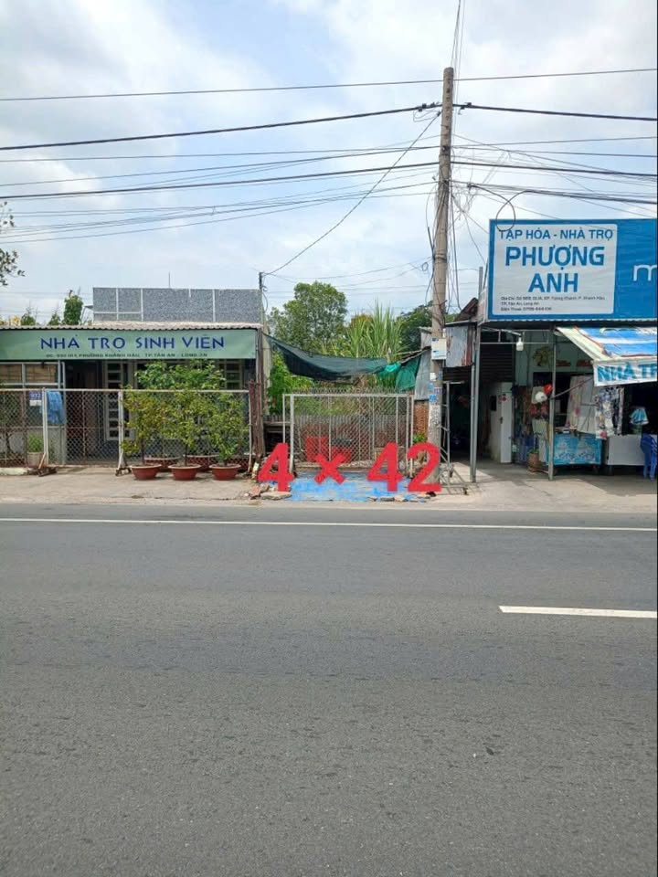 Đất thổ cư chính chủ mặt tiền QL1, phường Khánh Hậu, TP Tân An 165.8m² - Cơ hội đầu tư hấp dẫn!