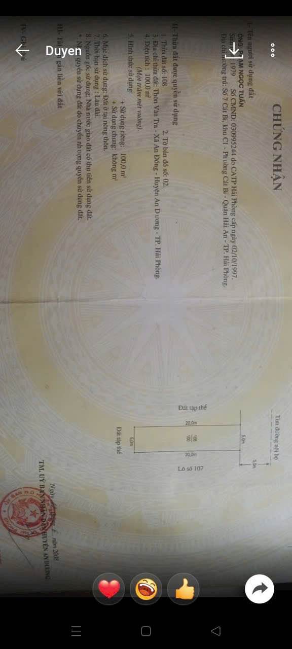 Đất nền Bãi Huyện, An Hải, 100m² giá chỉ 2 tỷ - Cơ hội đầu tư tốt!