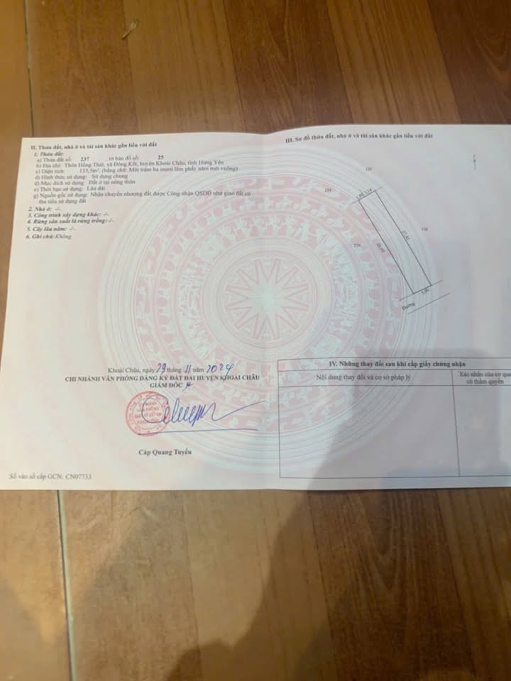 Đất nền thôn Hồng Thái, Đông Kết, 135,5m² - Đầu tư tiềm năng sinh lời!