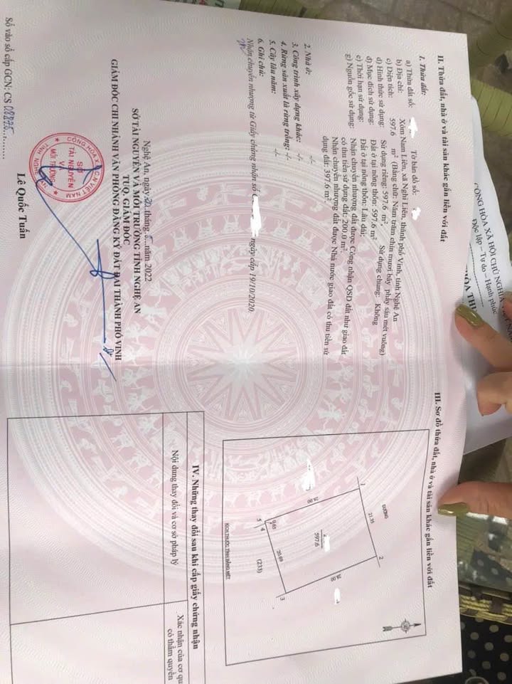 Đất Nghi Liên 597m² giá 13.147 tỷ - Pháp lý rõ ràng, sổ hồng chính chủ!