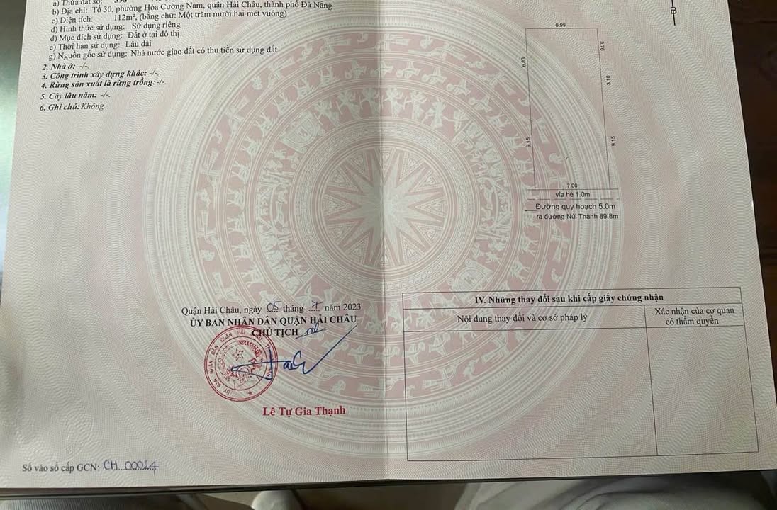 Lô đất Hòa Cường Bắc Đà Nẵng 112m² giá tốt - Sẵn sàng xây dựng 5 tầng!