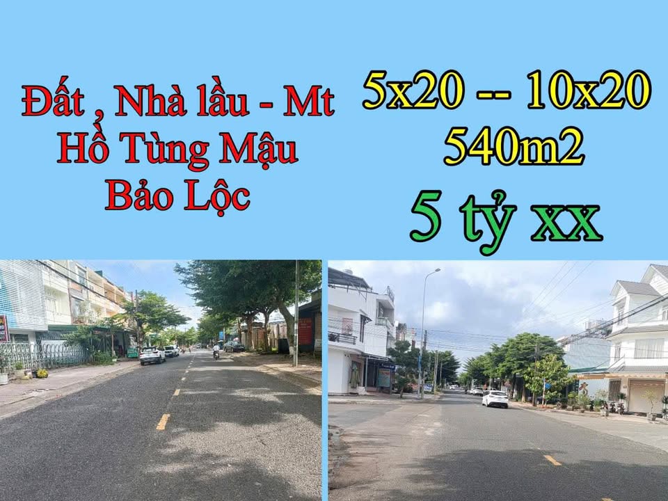 Đất mặt tiền đường Hồ Tùng Mậu, Bảo Lộc 100m² giá chỉ 5 tỷ - Pháp lý rõ ràng!