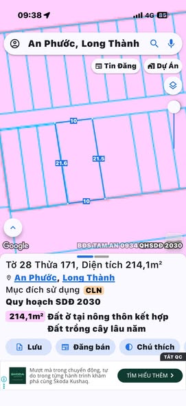 Đất nền Ấp 7, Xã An Phước, 215m² giá 1 tỷ - Đầu tư sinh lời ngay!