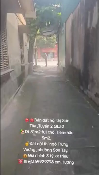 Đất thổ cư 81m² phường Sơn Tây giá 3 tỷ - Đầu tư sinh lời ngay!