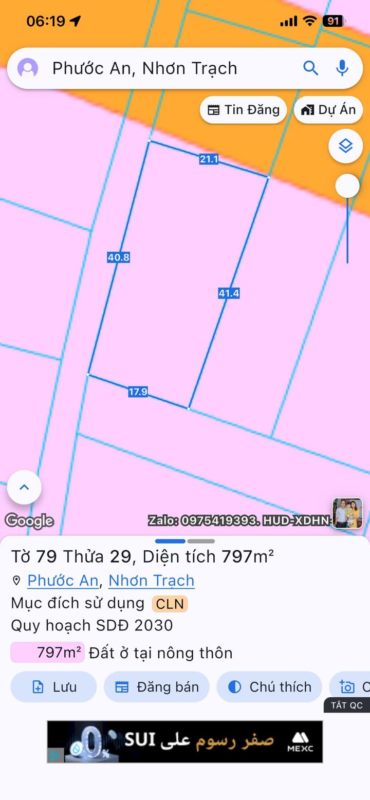 Đất nền Xã Phước Thuận, Huyện Xuyên Mộc 797m² giá 3 tỷ - Đầu tư sinh lời!