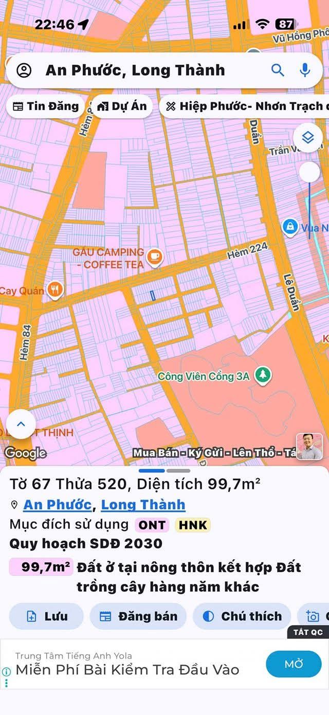 Đất nền Long Thành 100m² giá 4 tỷ - Vị trí kinh doanh lý tưởng!