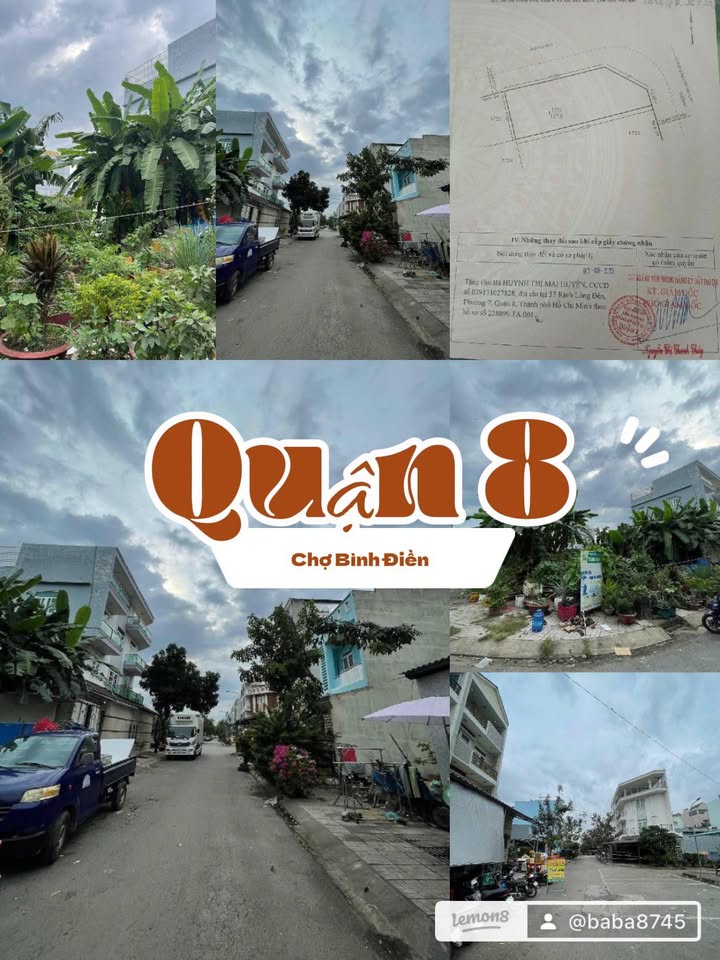 Đất lô góc Quận 8 - 138m² chỉ 9.3 tỷ - Đường 10m, gần Làng đại học!
