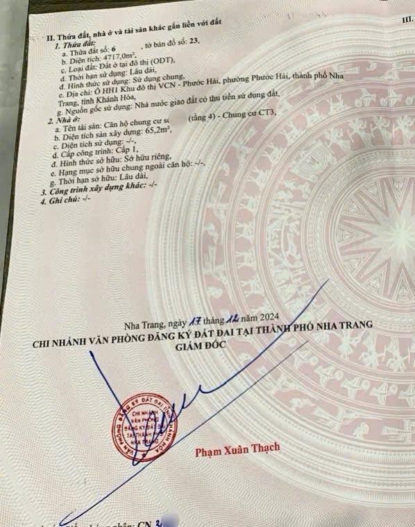 Căn hộ CT3 VCN Phước Hải Nha Trang 65m² giá 3.75 tỷ - Sổ hồng lâu dài!