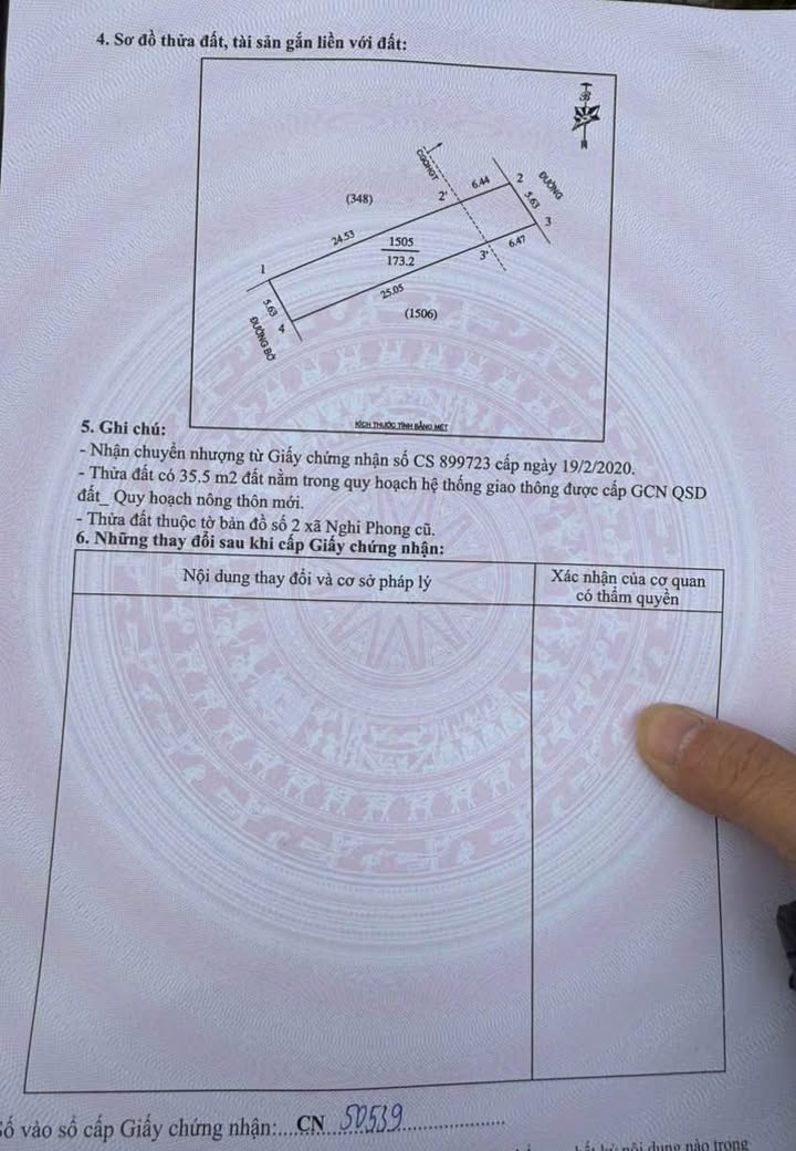 Đất nền Xóm 1, Nghi Phong 173m² giá 5.803 tỷ - Sổ đỏ chính chủ, vị trí đắc địa!