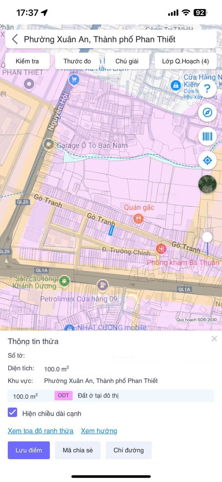 Lô đất thổ cư 100m² tại Gò Tranh - Giá chỉ 2.8 tỷ - Cơ hội đầu tư hấp dẫn!