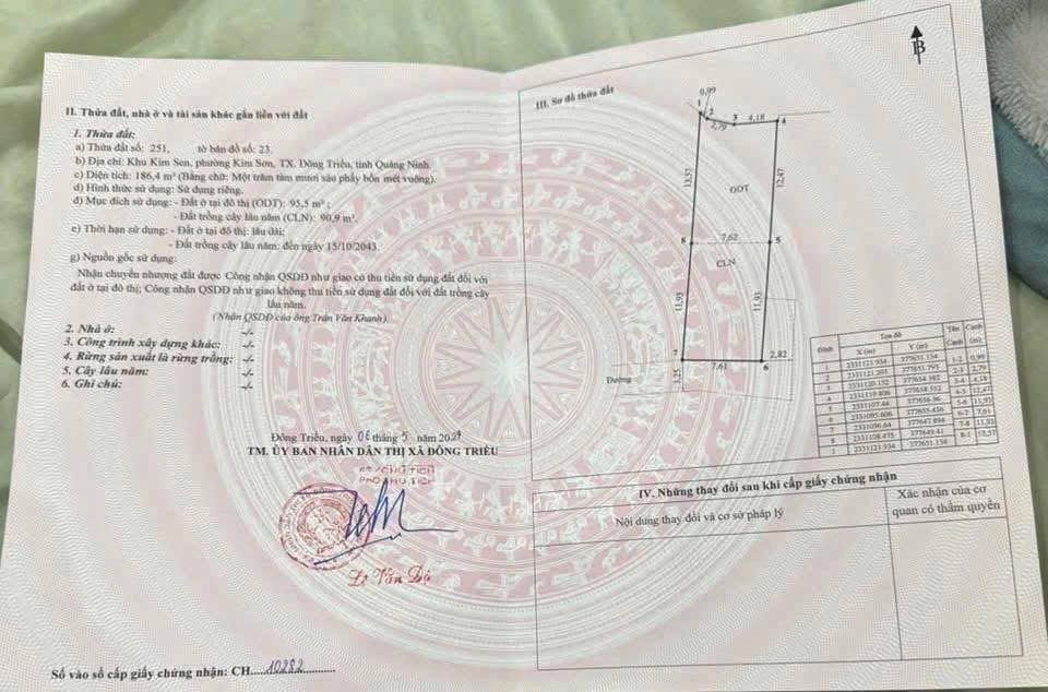 Đất nền 186.4m² Khu Kim Sen, Phường Mạo Khê - Đường QL18, chỉ 800 triệu - Cơ hội đầu tư hấp dẫn!