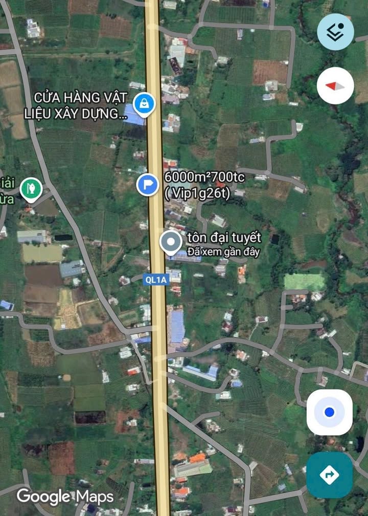 Đất thổ cư 700m² mặt tiền Quốc lộ 1A, xã Hàm Mỹ - Đầu tư sinh lời cao!