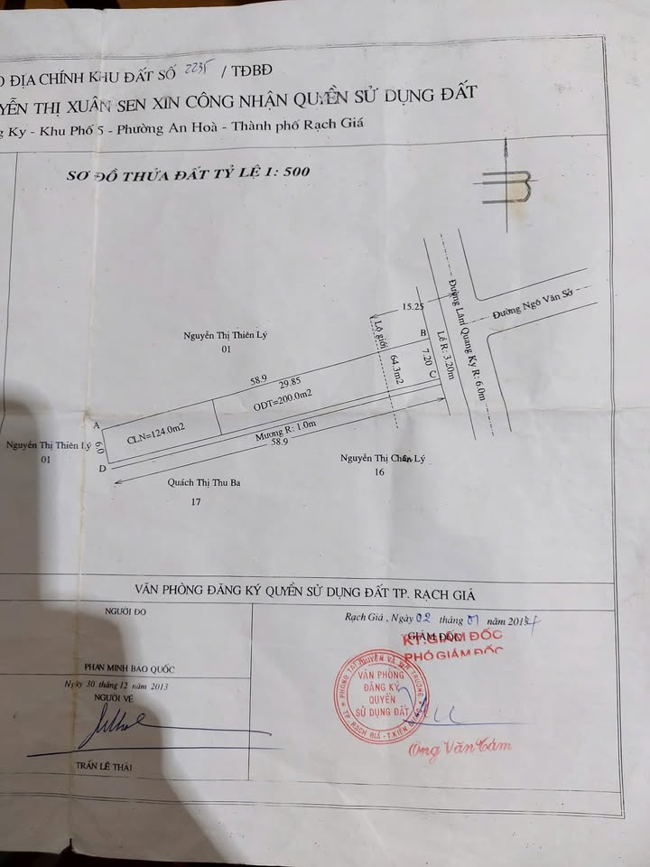 Đất mặt tiền Lâm Quang Ky, Rạch Giá 388m² - Thổ cư 200m², giá thương lượng!